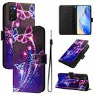 For Samsung Galaxy S20 FE 4G Art Colored Drawing Pattern Leather Phone Case(Fireworks butterfly) - 1