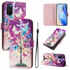 For Samsung Galaxy S20 FE 4G Art Colored Drawing Pattern Leather Phone Case(Butterfly branch) - 1