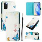 For Samsung Galaxy S20 FE 4G Art Colored Drawing Pattern Leather Phone Case(Butterfly house) - 1