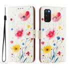 For Samsung Galaxy S20 FE 4G Art Colored Drawing Pattern Leather Phone Case(Flowers and plants) - 2