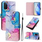 For Samsung Galaxy S20 FE 4G Art Colored Drawing Pattern Leather Phone Case(Colorful marble) - 1