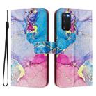 For Samsung Galaxy S20 FE 4G Art Colored Drawing Pattern Leather Phone Case(Colorful marble) - 2