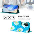 For Samsung Galaxy S20 FE 4G Art Colored Drawing Pattern Leather Phone Case(Blue daisy) - 3