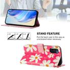 For Samsung Galaxy S20 FE 4G Art Colored Drawing Pattern Leather Phone Case(Pink daisy) - 3