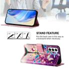 For Samsung Galaxy S21 5G Art Colored Drawing Pattern Leather Phone Case(Butterfly branch) - 3