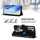 For Samsung Galaxy S21+ 5G Art Colored Drawing Pattern Leather Phone Case(Butterfly cat) - 3