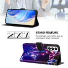 For Samsung Galaxy S21+ 5G Art Colored Drawing Pattern Leather Phone Case(Fireworks butterfly) - 3