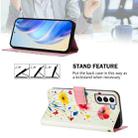 For Samsung Galaxy S21+ 5G Art Colored Drawing Pattern Leather Phone Case(Flowers and plants) - 3