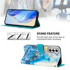 For Samsung Galaxy S21+ 5G Art Colored Drawing Pattern Leather Phone Case(Ocean marble) - 3