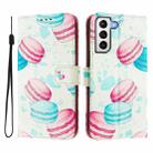 For Samsung Galaxy S21+ 5G Art Colored Drawing Pattern Leather Phone Case(Cake) - 2