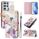 For Samsung Galaxy S21 Ultra 5G Art Colored Drawing Pattern Leather Phone Case(Landscape) - 1