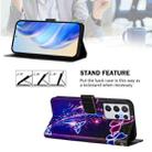 For Samsung Galaxy S21 Ultra 5G Art Colored Drawing Pattern Leather Phone Case(Fireworks butterfly) - 3