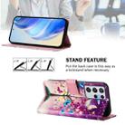 For Samsung Galaxy S21 Ultra 5G Art Colored Drawing Pattern Leather Phone Case(Butterfly branch) - 3