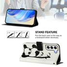 For Samsung Galaxy S22 5G Art Colored Drawing Pattern Leather Phone Case(Panda) - 3