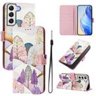 For Samsung Galaxy S22 5G Art Colored Drawing Pattern Leather Phone Case(Landscape) - 1