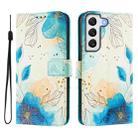 For Samsung Galaxy S22+ 5G Art Colored Drawing Pattern Leather Phone Case(Flowering flowers) - 2