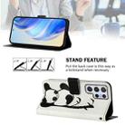 For Samsung Galaxy S22 Ultra 5G Art Colored Drawing Pattern Leather Phone Case(Panda) - 3