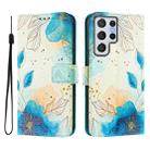 For Samsung Galaxy S22 Ultra 5G Art Colored Drawing Pattern Leather Phone Case(Flowering flowers) - 2