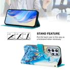 For Samsung Galaxy S22 Ultra 5G Art Colored Drawing Pattern Leather Phone Case(Ocean marble) - 3