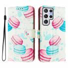 For Samsung Galaxy S22 Ultra 5G Art Colored Drawing Pattern Leather Phone Case(Cake) - 2