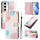 For Samsung Galaxy S23 5G Art Colored Drawing Pattern Leather Phone Case(Graffiti puzzle) - 1