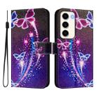 For Samsung Galaxy S23 5G Art Colored Drawing Pattern Leather Phone Case(Fireworks butterfly) - 2