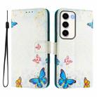 For Samsung Galaxy S23 5G Art Colored Drawing Pattern Leather Phone Case(Butterfly house) - 2