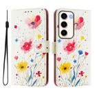 For Samsung Galaxy S23 5G Art Colored Drawing Pattern Leather Phone Case(Flowers and plants) - 2