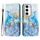 For Samsung Galaxy S23 5G Art Colored Drawing Pattern Leather Phone Case(Ocean marble) - 2