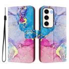 For Samsung Galaxy S23 5G Art Colored Drawing Pattern Leather Phone Case(Colorful marble) - 2