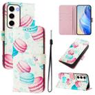 For Samsung Galaxy S23 5G Art Colored Drawing Pattern Leather Phone Case(Cake) - 1