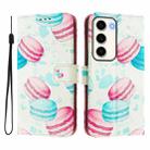 For Samsung Galaxy S23 5G Art Colored Drawing Pattern Leather Phone Case(Cake) - 2