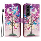 For Samsung Galaxy S23 FE 5G Art Colored Drawing Pattern Leather Phone Case(Butterfly branch) - 2