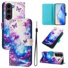 For Samsung Galaxy S23 FE 5G Art Colored Drawing Pattern Leather Phone Case(Dreamland) - 1