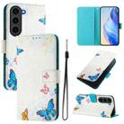 For Samsung Galaxy S23 FE 5G Art Colored Drawing Pattern Leather Phone Case(Butterfly house) - 1