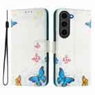 For Samsung Galaxy S23 FE 5G Art Colored Drawing Pattern Leather Phone Case(Butterfly house) - 2