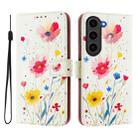 For Samsung Galaxy S23 FE 5G Art Colored Drawing Pattern Leather Phone Case(Flowers and plants) - 2