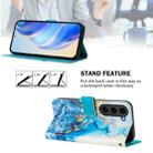 For Samsung Galaxy S23 FE 5G Art Colored Drawing Pattern Leather Phone Case(Ocean marble) - 3