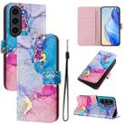 For Samsung Galaxy S23 FE 5G Art Colored Drawing Pattern Leather Phone Case(Colorful marble) - 1