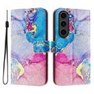 For Samsung Galaxy S23 FE 5G Art Colored Drawing Pattern Leather Phone Case(Colorful marble) - 2