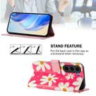 For Samsung Galaxy S23 FE 5G Art Colored Drawing Pattern Leather Phone Case(Pink daisy) - 3