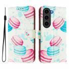 For Samsung Galaxy S23 FE 5G Art Colored Drawing Pattern Leather Phone Case(Cake) - 2