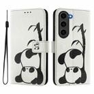 For Samsung Galaxy S23+ 5G Art Colored Drawing Pattern Leather Phone Case(Panda) - 2