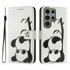 For Samsung Galaxy S23 Ultra 5G Art Colored Drawing Pattern Leather Phone Case(Panda) - 2