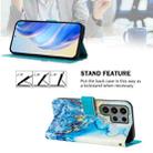 For Samsung Galaxy S23 Ultra 5G Art Colored Drawing Pattern Leather Phone Case(Ocean marble) - 3