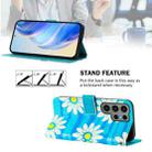 For Samsung Galaxy S23 Ultra 5G Art Colored Drawing Pattern Leather Phone Case(Blue daisy) - 3