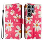 For Samsung Galaxy S23 Ultra 5G Art Colored Drawing Pattern Leather Phone Case(Pink daisy) - 2