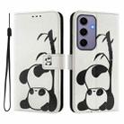 For Samsung Galaxy S24 5G Art Colored Drawing Pattern Leather Phone Case(Panda) - 2