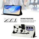 For Samsung Galaxy S24 5G Art Colored Drawing Pattern Leather Phone Case(Panda) - 3