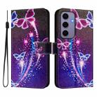 For Samsung Galaxy S24 5G Art Colored Drawing Pattern Leather Phone Case(Fireworks butterfly) - 2